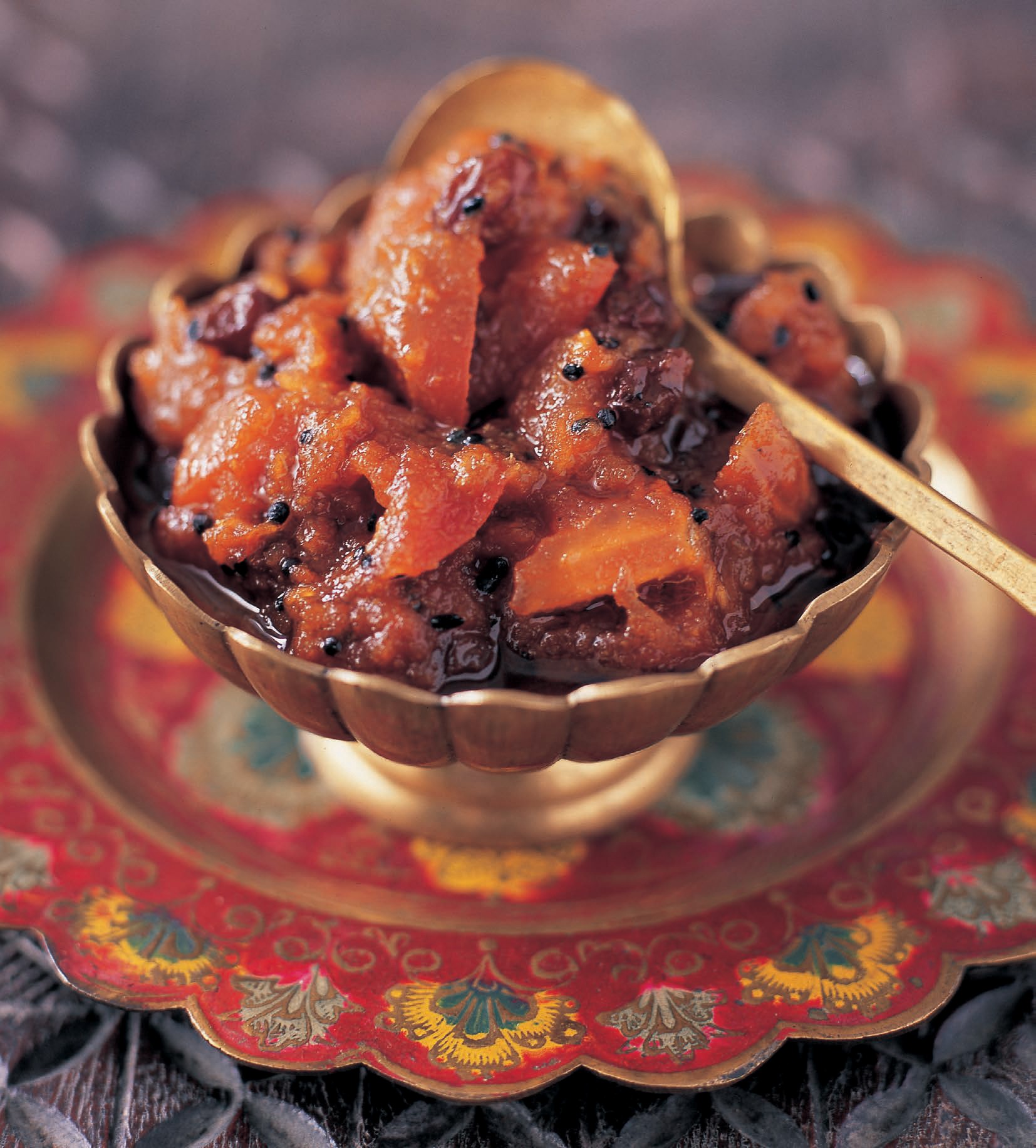 Fresh tomato chutney with mustard seeds from The Complete Indian