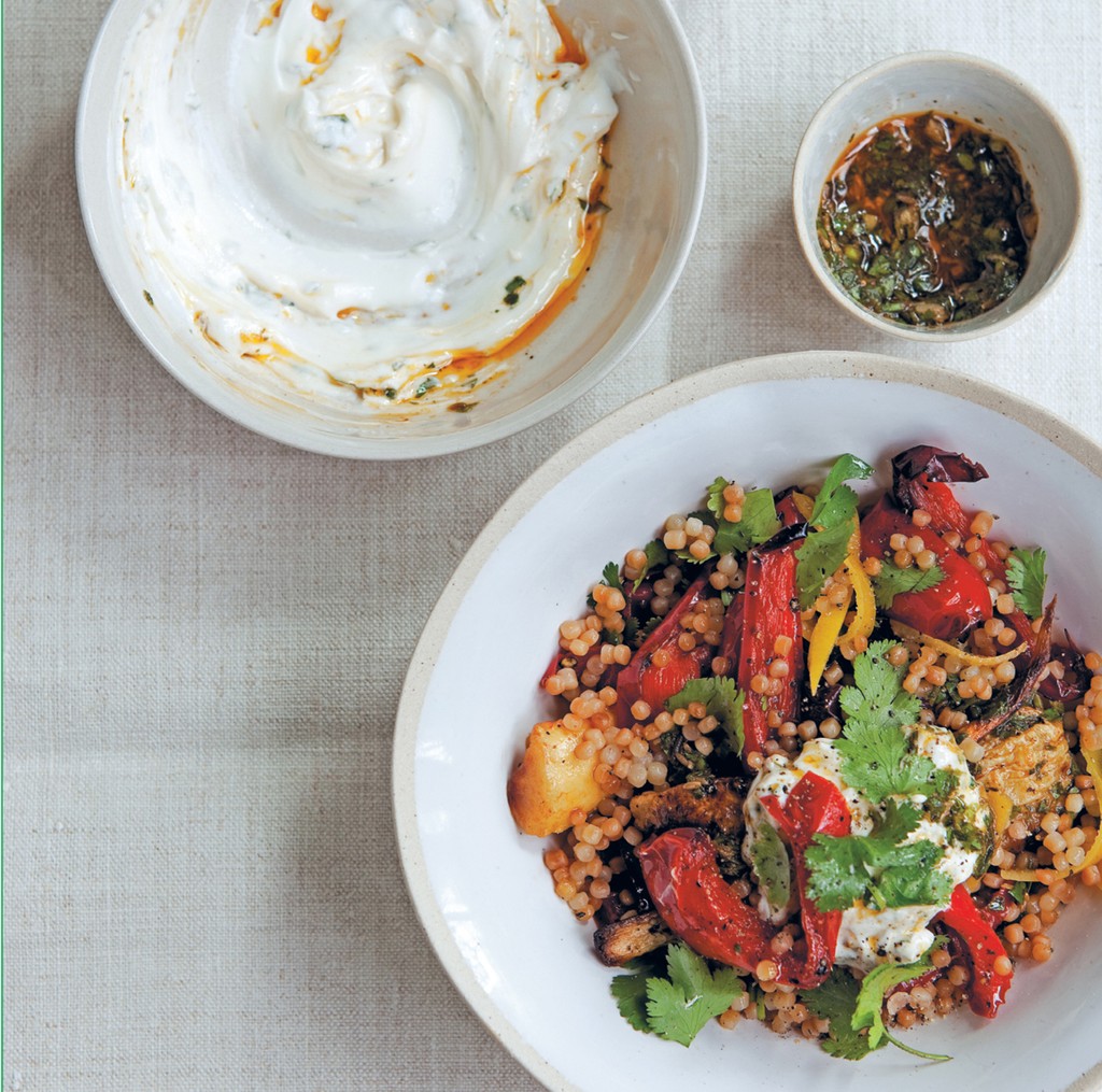 Giant couscous salad with preserved lemon and chermoula from Vegetarian