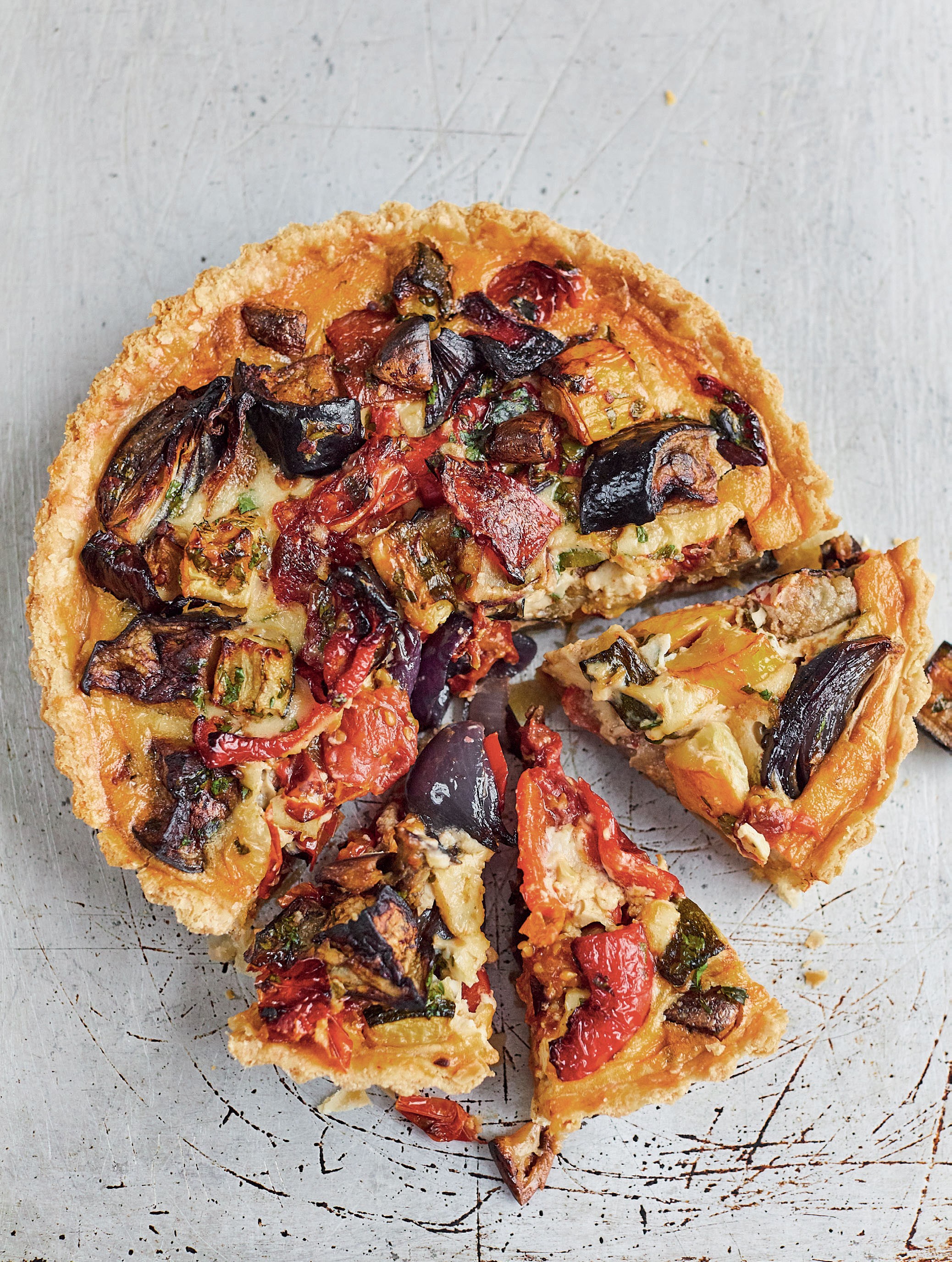 Roasted Mediterranean Vegetable Tart from The Vegetarian Kitchen by