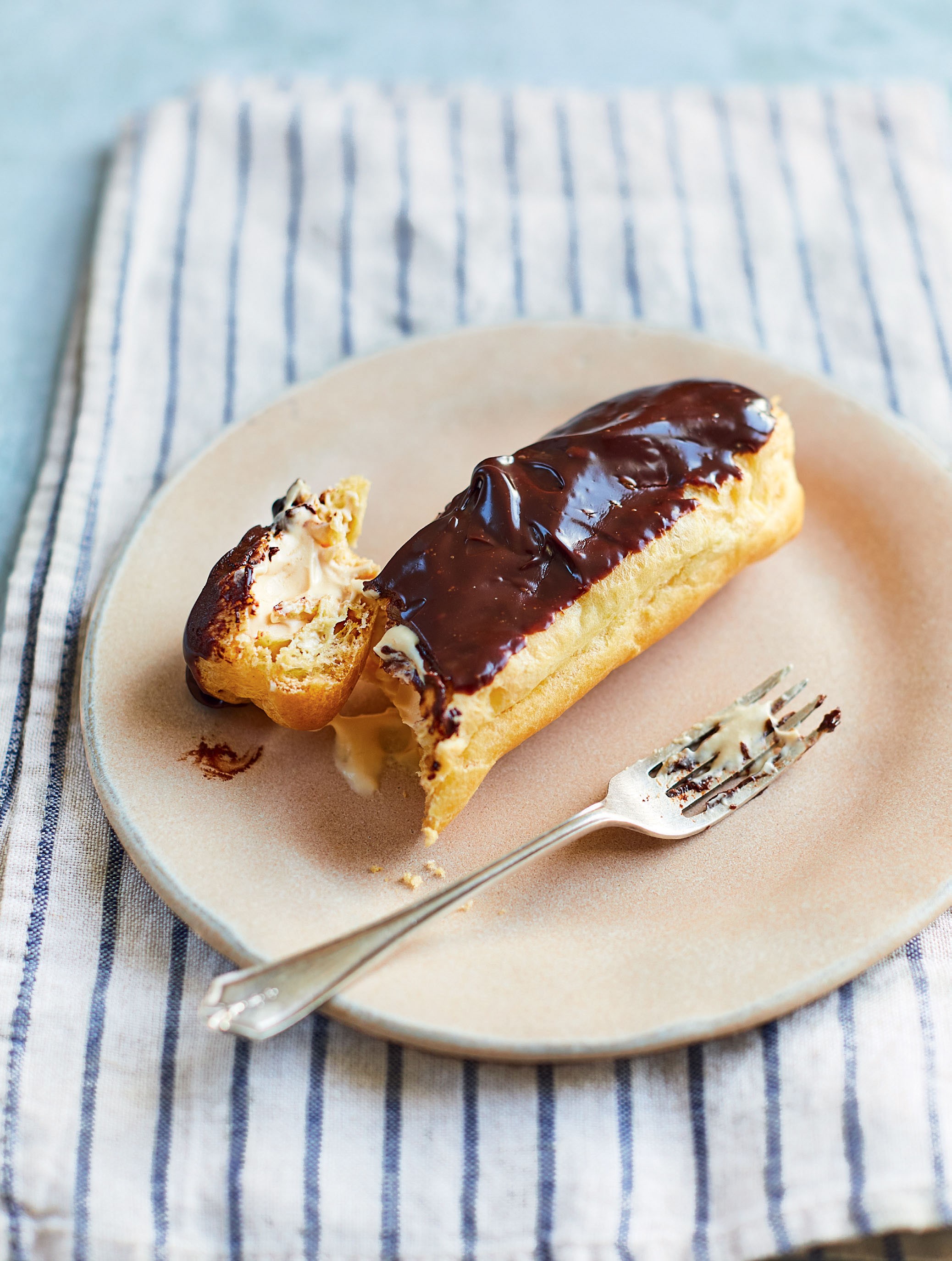Salted Caramel Éclairs with a Chocolate Glaze from The Vegetarian