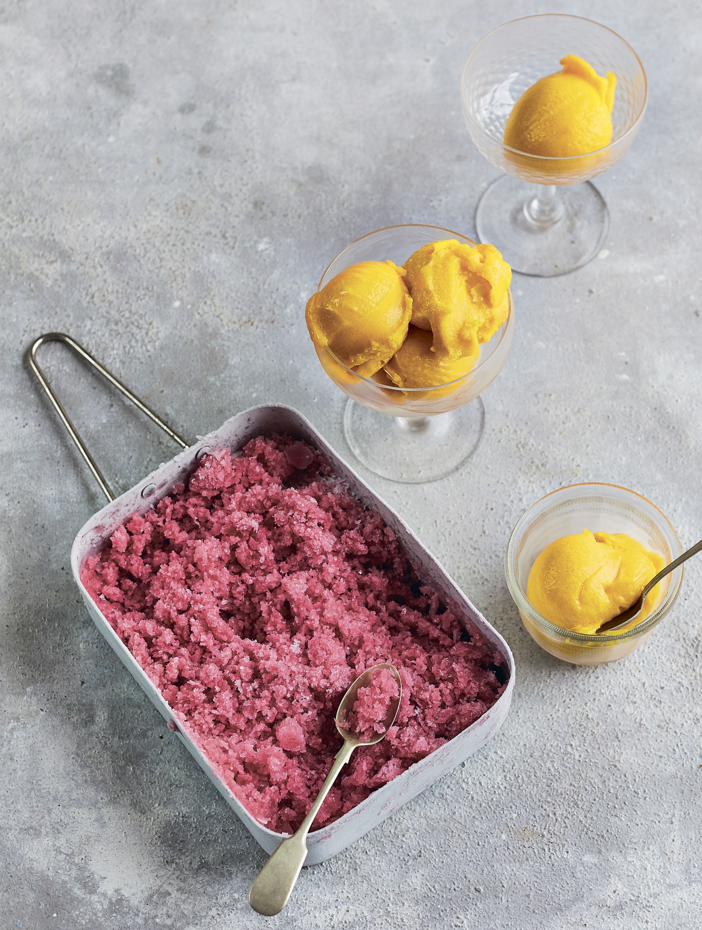 Mango Sorbet from The Vegetarian Kitchen by Prue Leith and Peta Leith